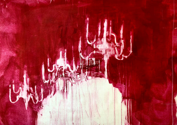 CHANDELIER 3 39inx31in a painting on canvas by the french contemporary painter James Arax made in 2010